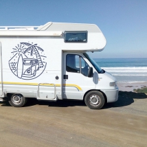 Decorative vinyls and stickers for motorhomes surfing