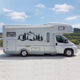 Vinyls and stickers motorhomes landscape with mountains
