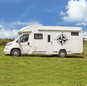 Vinyls and stickers compass rose for motorhomes