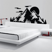 Wall stickers sunset in the mountains