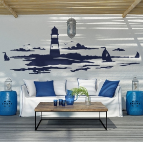 Decorative vinyls and stickers lighthouse at sea