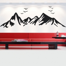 Decorative vinyl mountains