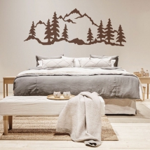 Wall stickers landscape mountains and trees