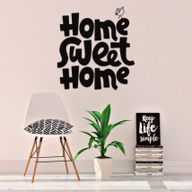 Vinyl with english phrase home sweet home