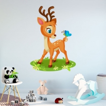 Children's vinyls bambi and butterfly