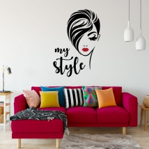 Vinyls and stickers woman face my style