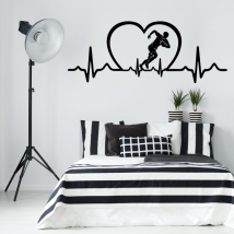 Vinyls and stickers rugby electrocardiogram