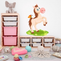 Children's vinyls horse and butterfly