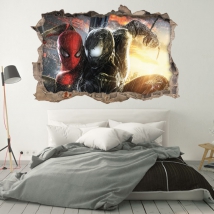 3d decorative vinyl marvel spiderman and venom