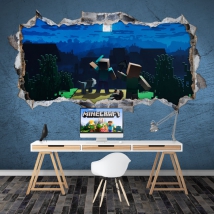 3d decorative vinyl minecraft