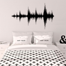 Music sound waves decorative vinyl