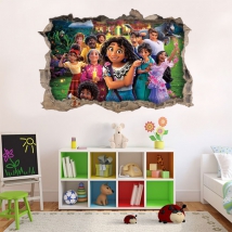 Decorative vinyl hole wall 3d disney charm