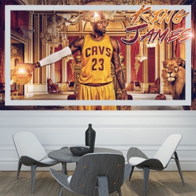 Wall mural or poster lebron james