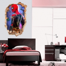 3d broken wall stickers spider-man no way home