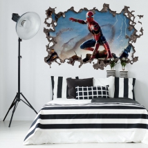 Vinyls 3d wall hole effect spider-man no way home