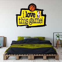 Vinyl phrase i love this game basketball nba