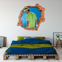 Decorative vinyl 3d tennis rafa nadal