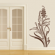 Decorative vinyl and stickers floral lines