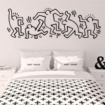 Vinyl and stickers illustration keith haring