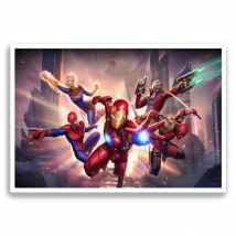 Poster photo paper iron man and spider-man