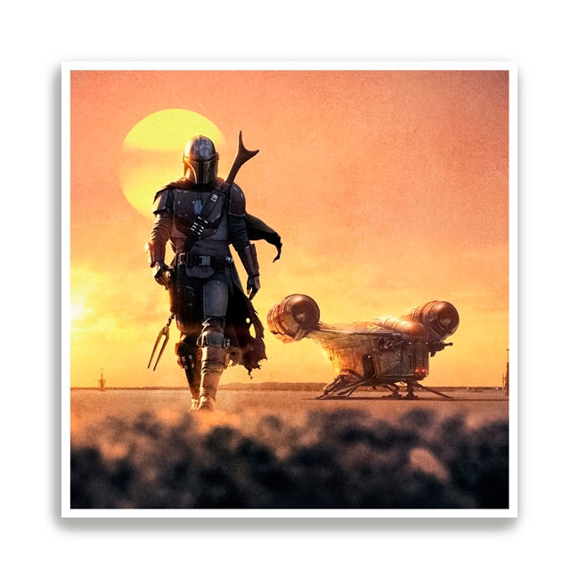 🥇 Posters or decorative sheets the mandalorian star wars 🥇