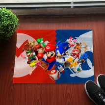 Mario bros and sonic printed carpet