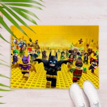 Marvel batman lego printed rug