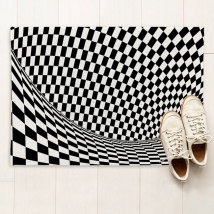 Optical effect printed rugs