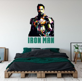 Decorative vinyl and stickers iron man