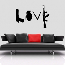 Decorative vinyl love banksy graffiti