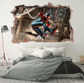 Decorative vinyl spider-man miles morales 3d