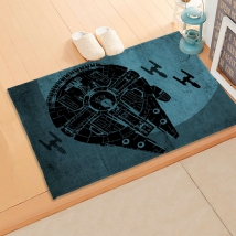 Star wars millennium falcon ship printed doormats