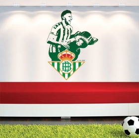 Decorative vinyl soccer player joaquín real betis football