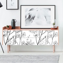 Vinyls flowers for dressers or drawers