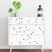 Vinyls for furniture or cabinets colored triangles