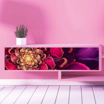 Vinyls to decorate furniture and cabinets fractal flower