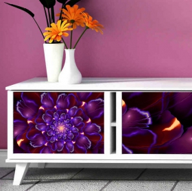 Vinyls fractal flower to decorate furniture or cabinets