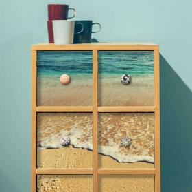 Vinyls to decorate furniture or cabinets shore of the beach