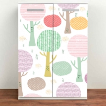 Vinyls for furniture or cabinets colored trees