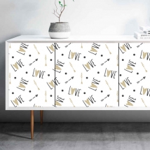Vinyl for furniture or cabinets love text
