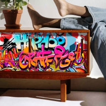 Vinyls graffiti for furniture or cabinets