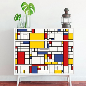 Vinyl for furniture or cabinets piet mondrian