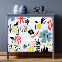 Vinyl flowers to decorate furniture or cabinets