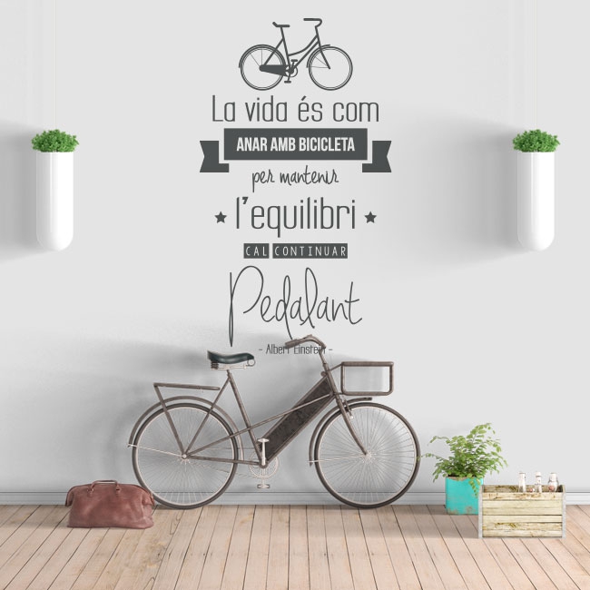 Vinyl phrase in catalan life is like riding a bicycle