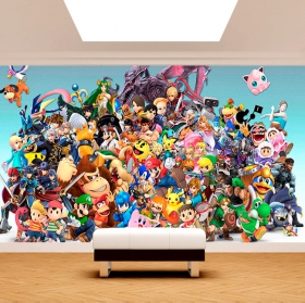 Pac-man video game wallpaper or mural
