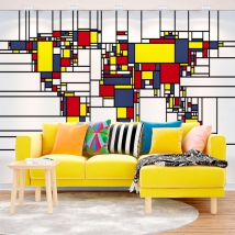 Piet mondrian wallpaper or mural