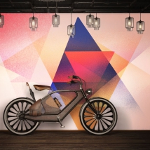 Geometric abstract youth wallpaper or wall mural