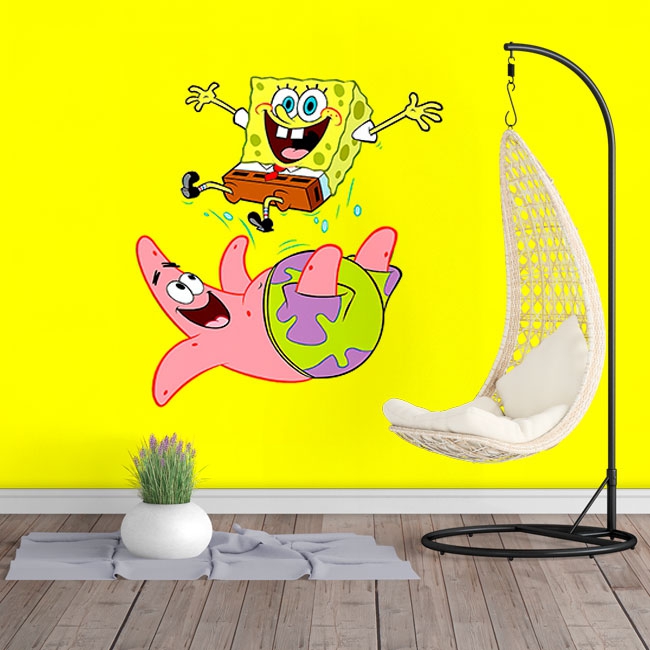 Spongebob Squarepants Complete Cast Happy Wall Graphic Decal