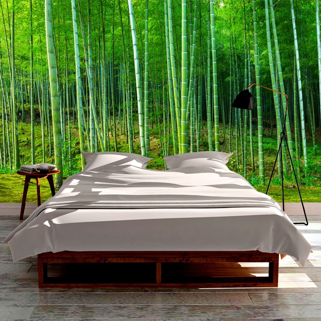 Zen meditation bamboo forest wallpaper or mural