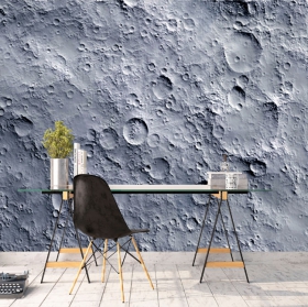 Wallpaper or mural lunar surface detail